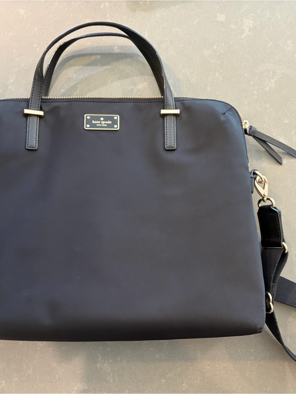 kate spade Black Nylon Laptop Briefcase with Strap
